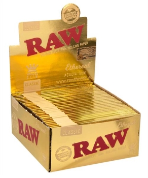 Zigarettenpapier RAW Ethereal (Gold) King Size Slim PapierBlättchen Papers